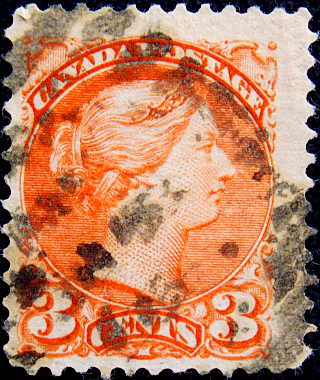 Канада 1870 год . Queen Victoria . 3 c . Каталог 50,0 фунтов . (1)